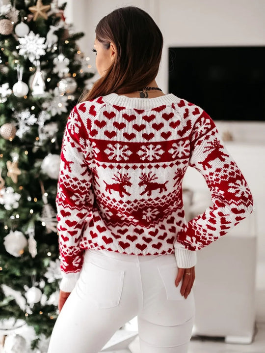 Strikket julesweater til kvinder
