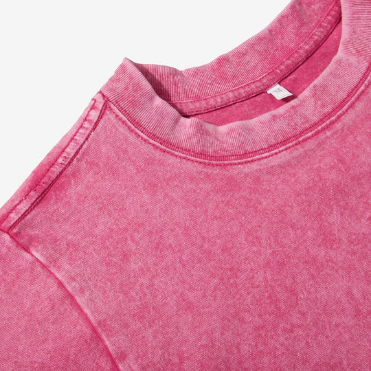 Ensfarvet Slim Washed T-shirt til kvinder