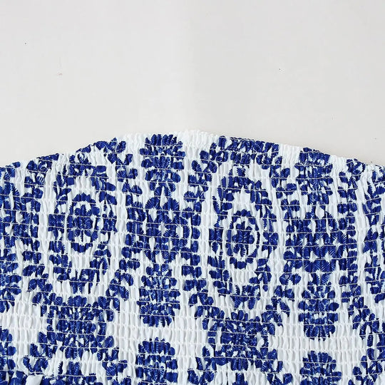 Blomsterprint Flæsede Crop Top