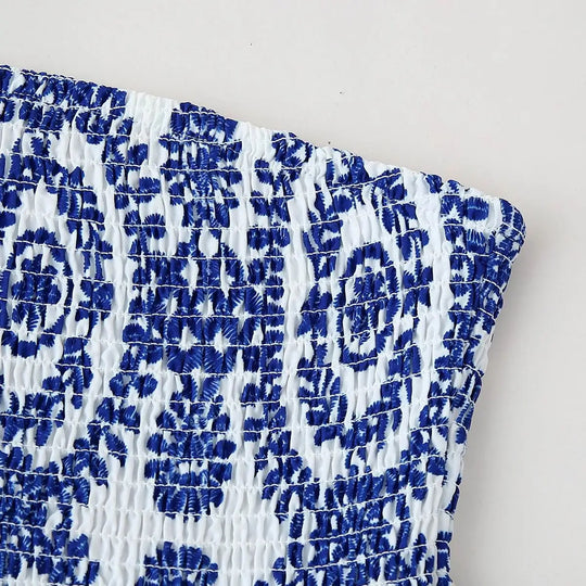 Blomsterprint Flæsede Crop Top