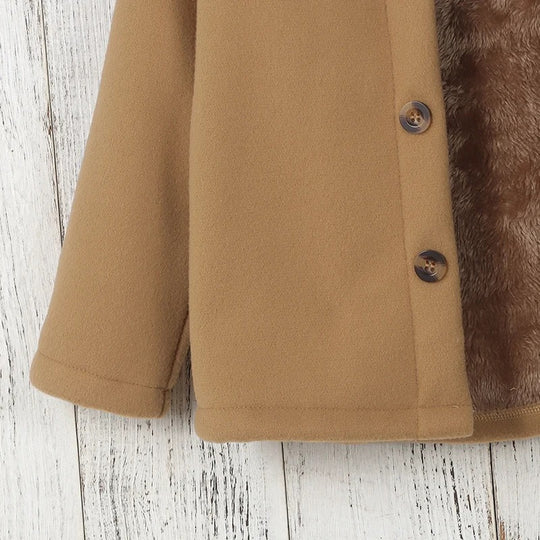 Tyk fleece vinterfrakke til piger