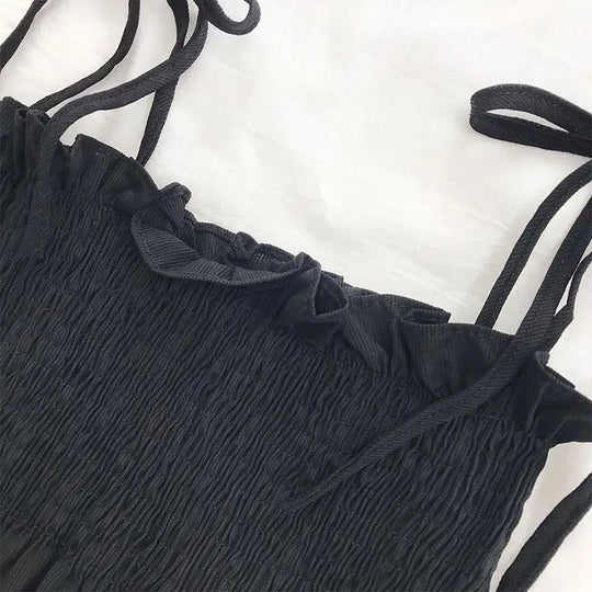 Kvinders sløjfegrime Rygløs plisseret Crop Top