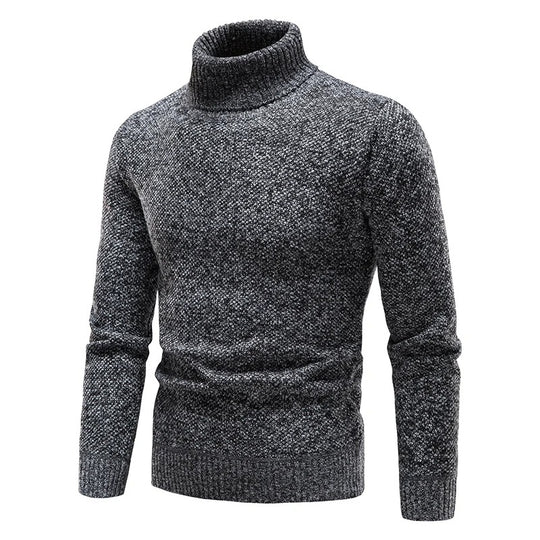 Fleece-sweater med rullekrave til mænd