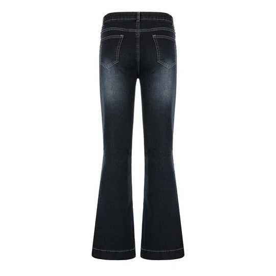 Flare-jeans med lav talje til kvinder