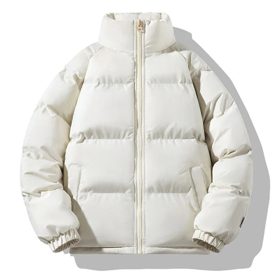Tyk fleece-jakke med ståkrave til mænd