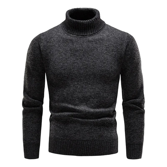 Fleece-sweater med rullekrave til mænd