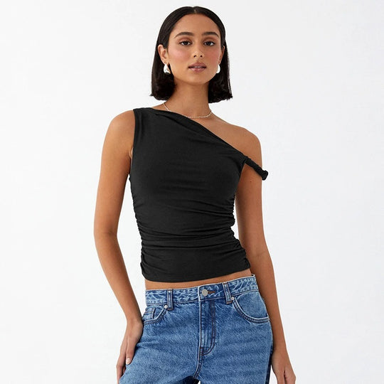 Off-shoulder crop tank top til kvinder