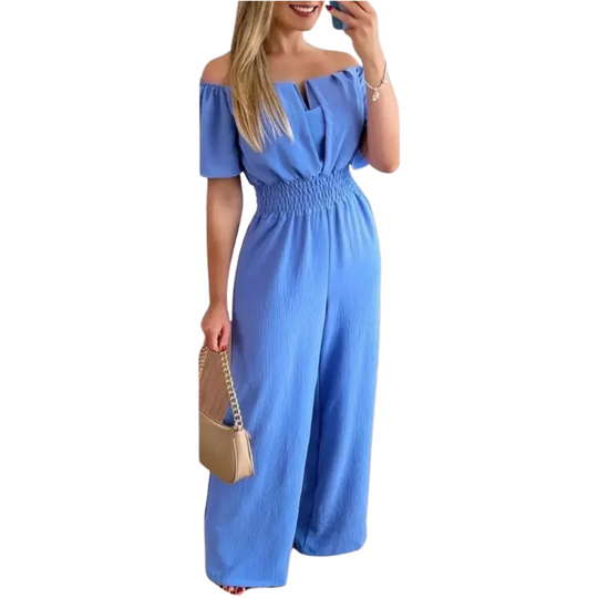 Off Shoulder Jumpsuit med brede ben til kvinder