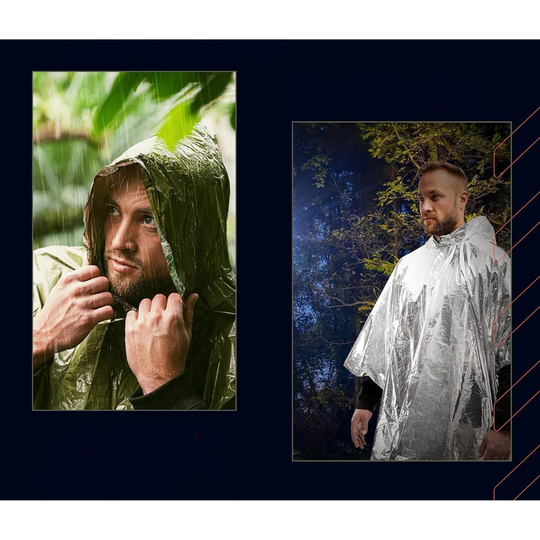 3-i-1 poncho regnfrakke
