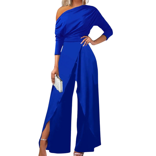 Jumpsuit med brede ben til kvinder med slids