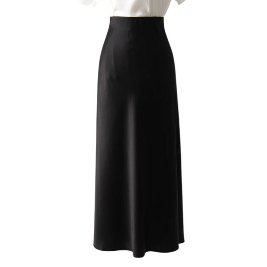 Kvinder split satin nederdel