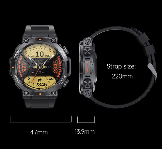 HD Bluetooth-smartwatch til mænd