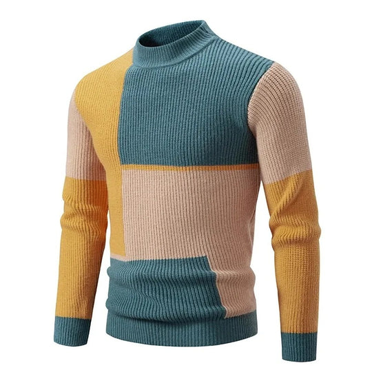 Varm strikket sweater til mænd