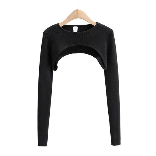 Blød strikket Crop Top til kvinder