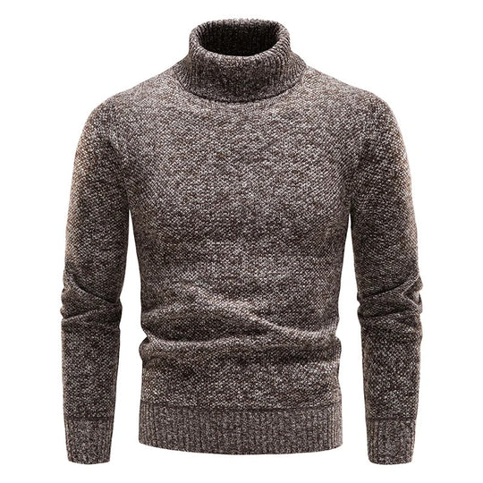 Fleece-sweater med rullekrave til mænd