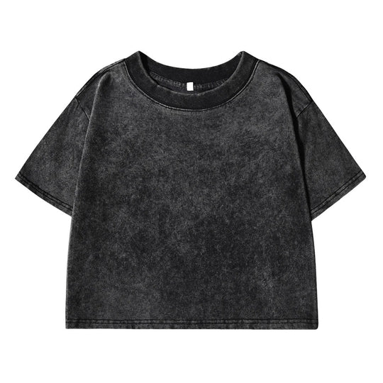 Ensfarvet Slim Washed T-shirt til kvinder
