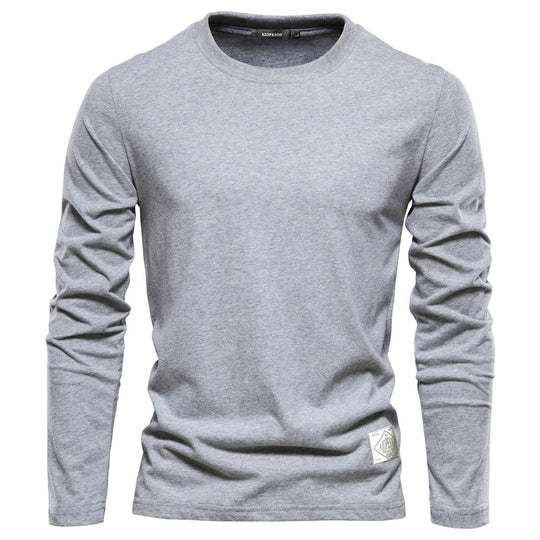 Klassisk langærmet T-shirt til mænd