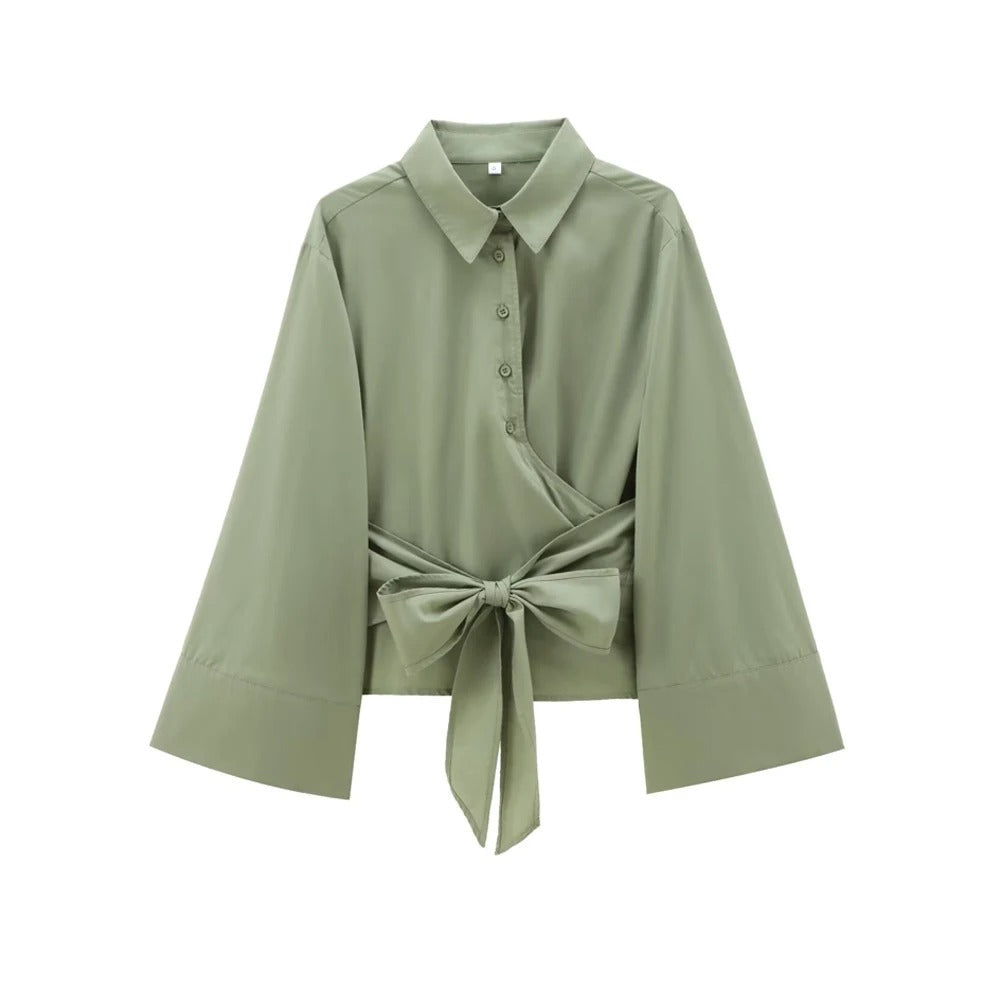 Langærmet Kimono bluse til kvinder