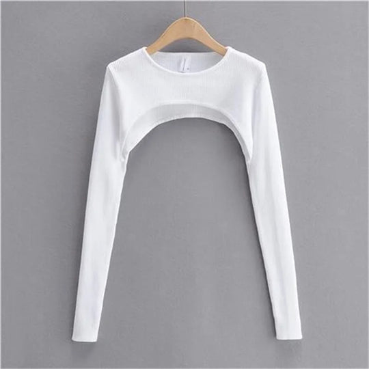 Blød strikket Crop Top til kvinder