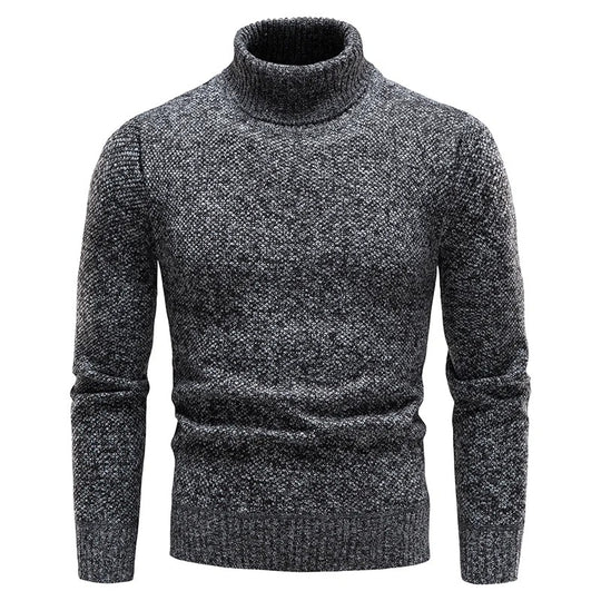 Fleece-sweater med rullekrave til mænd