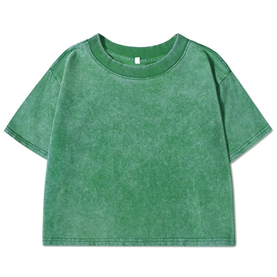 Ensfarvet Slim Washed T-shirt til kvinder