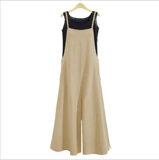 Kvinders overall ærmeløs løs jumpsuit