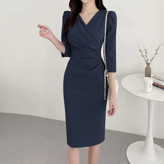 V-hals bodycon sommerkjole til kvinder